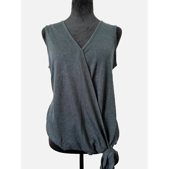BOBEAU Tank Top grayish blue cross in front size small tank - Picture 1 of 4
